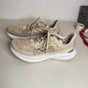 HOKA Mach 6 Running Shoes Beige Men's Size 12.5 Lightweight